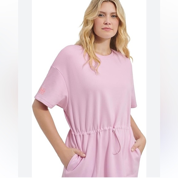 UGG Anisha Dusty Lilac Pink Cotton Crewneck Terry Cloth Sweatshirt Dress NWT - Picture 3 of 15